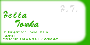 hella tomka business card